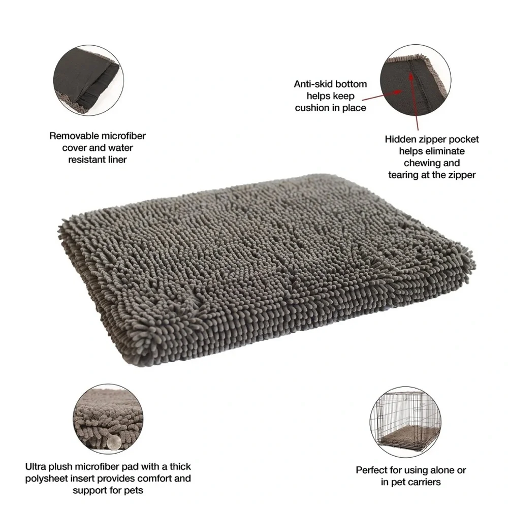 DGS microfiber ultra Plush Gray cushion for dog cat brand new pet supplies
